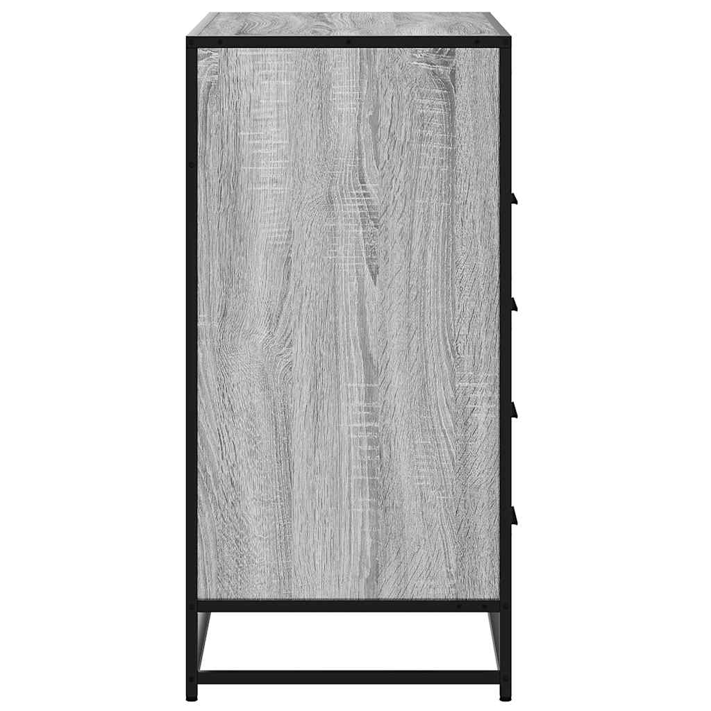 Ladekast 70x41x83,5 cm bewerkt hout grijs sonoma eikenkleurig is nu te koop bij PeponiXL, paradijselijk wonen!