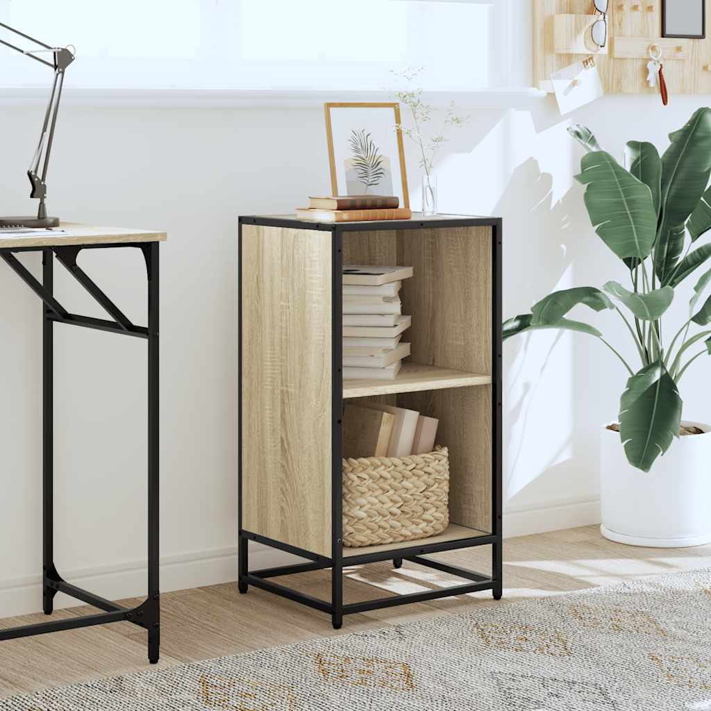 Boekenkast 40x35x76 cm bewerkt hout sonoma eikenkleurig is nu te koop bij PeponiXL, paradijselijk wonen!