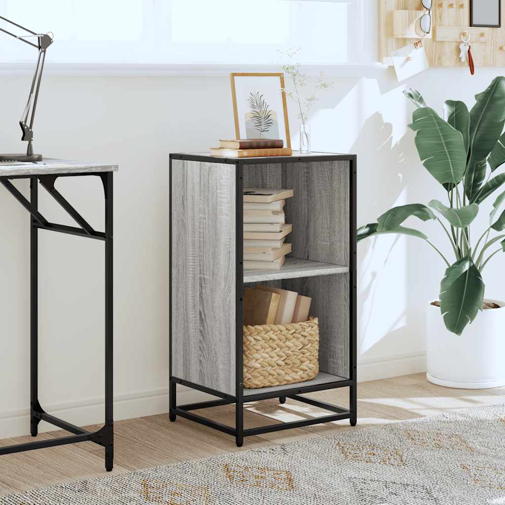 Boekenkast 40x35x76 cm bewerkt hout grijs sonoma eikenkleurig is nu te koop bij PeponiXL, paradijselijk wonen!