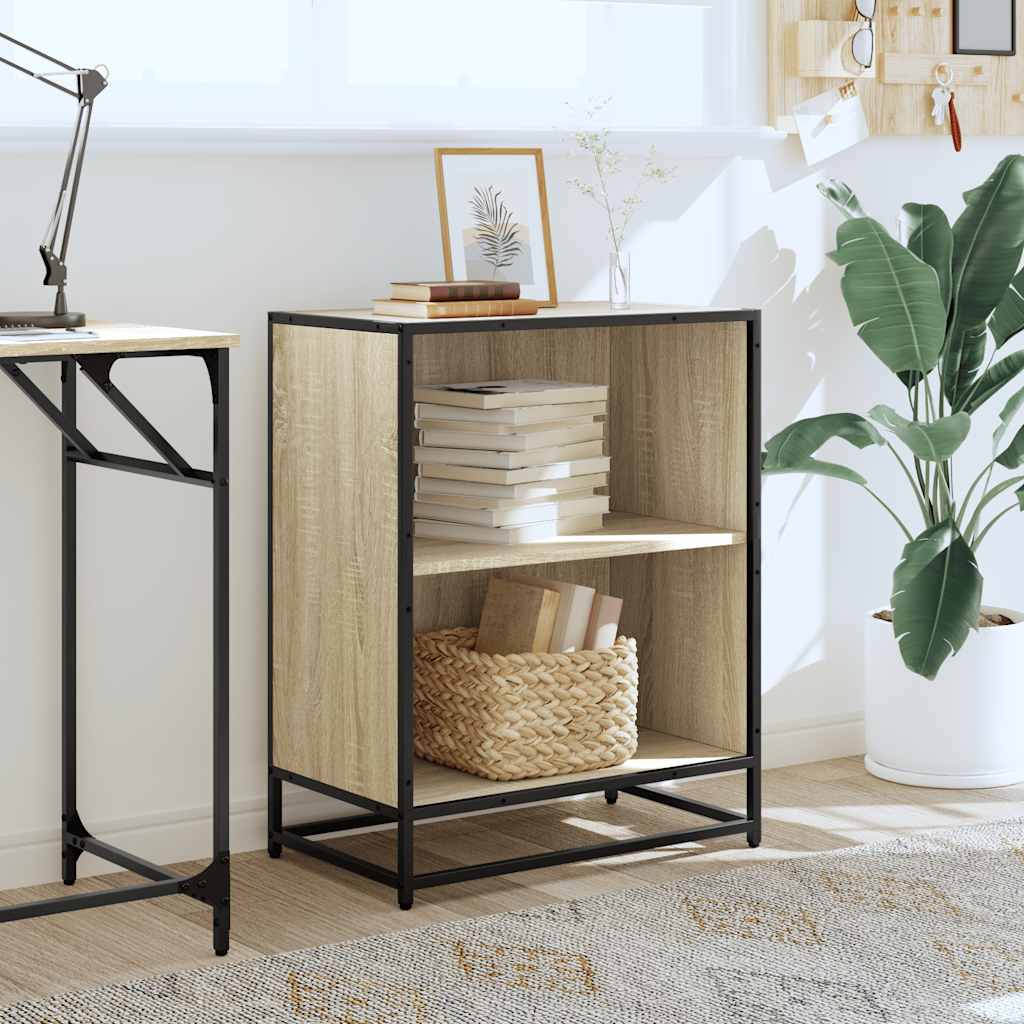 Boekenkast 60x35x76 cm bewerkt hout sonoma eikenkleurig is nu te koop bij PeponiXL, paradijselijk wonen!