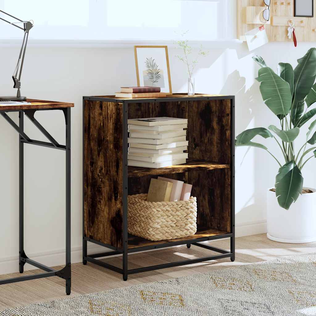 Boekenkast 60x35x76 cm bewerkt hout gerookt eikenkleurig is nu te koop bij PeponiXL, paradijselijk wonen!