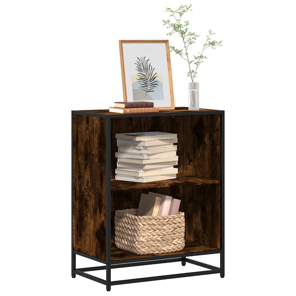 Boekenkast 60x35x76 cm bewerkt hout gerookt eikenkleurig is nu te koop bij PeponiXL, paradijselijk wonen!