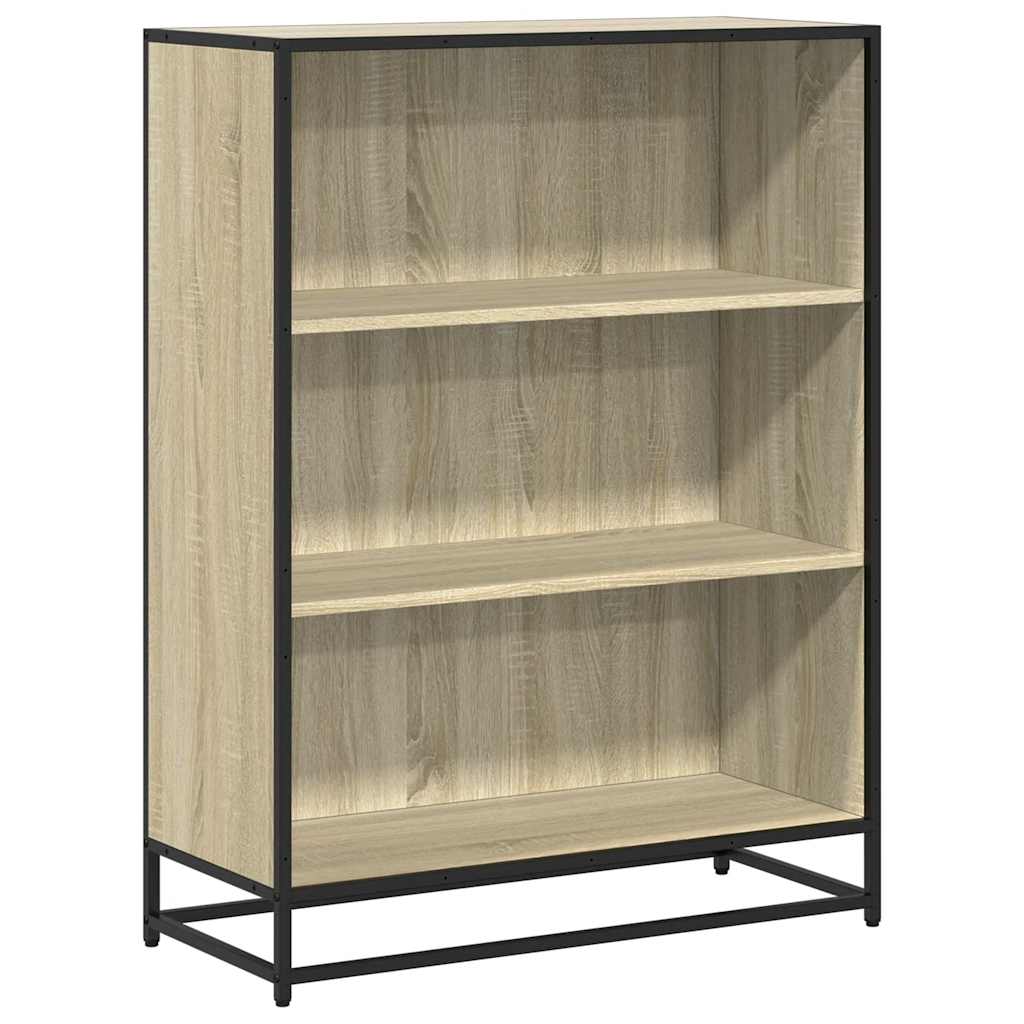 Boekenkast 80,5x35x107,5 cm bewerkt hout sonoma eikenkleurig is nu te koop bij PeponiXL, paradijselijk wonen!