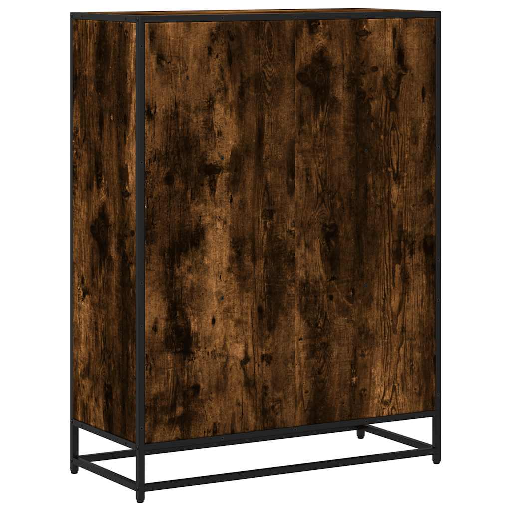 Boekenkast 80,5x35x107,5 cm bewerkt hout gerookt eikenkleurig is nu te koop bij PeponiXL, paradijselijk wonen!