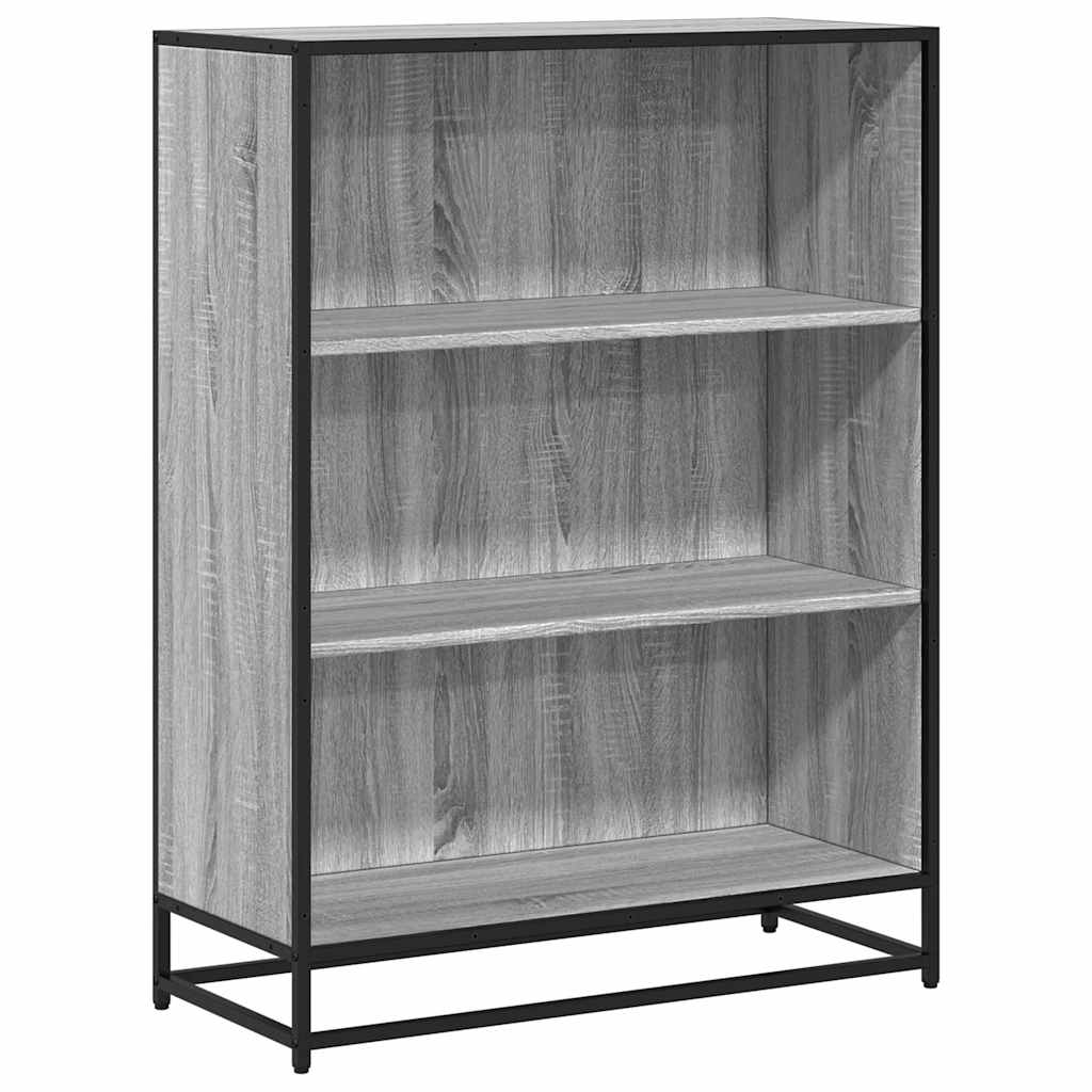 Boekenkast 80,5x35x107,5cm bewerkt hout grijs sonoma eikenkleur is nu te koop bij PeponiXL, paradijselijk wonen!