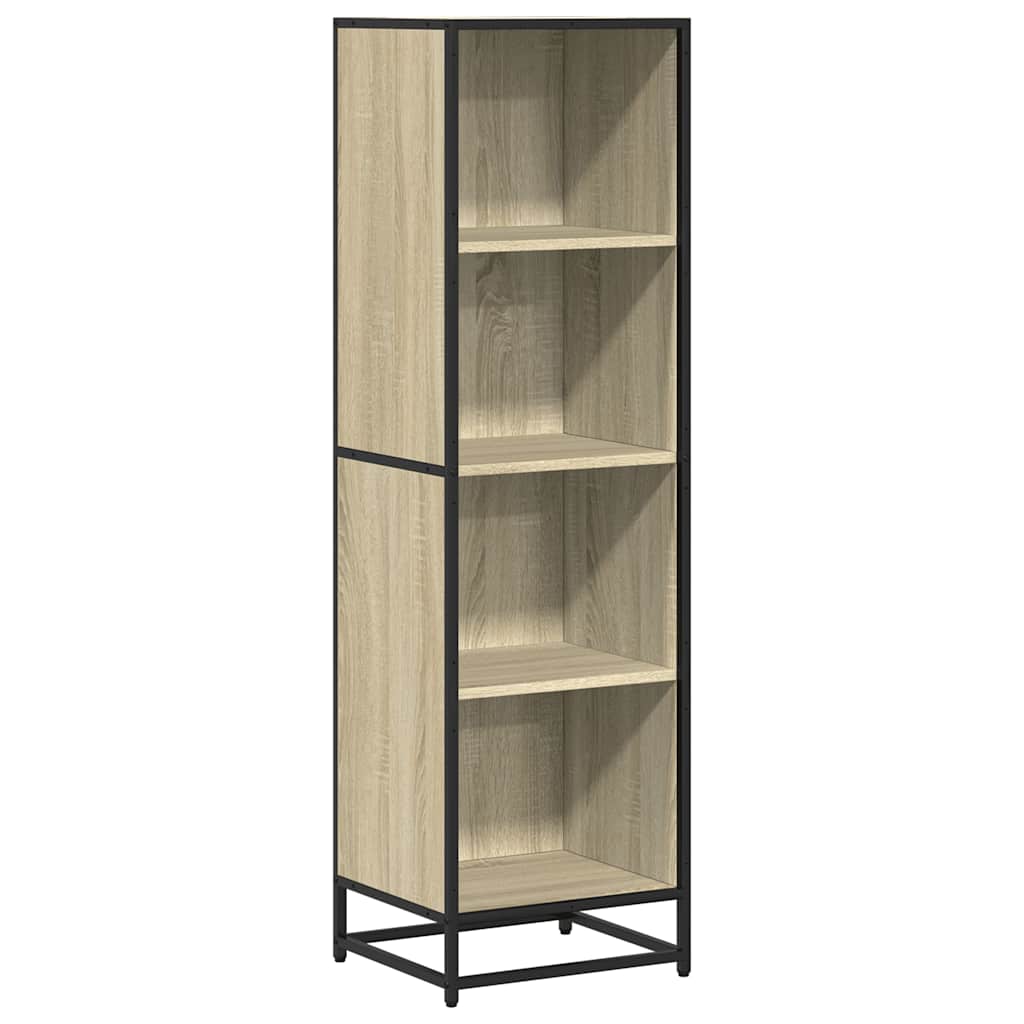 Boekenkast 40x35x139 cm bewerkt hout sonoma eikenkleurig is nu te koop bij PeponiXL, paradijselijk wonen!