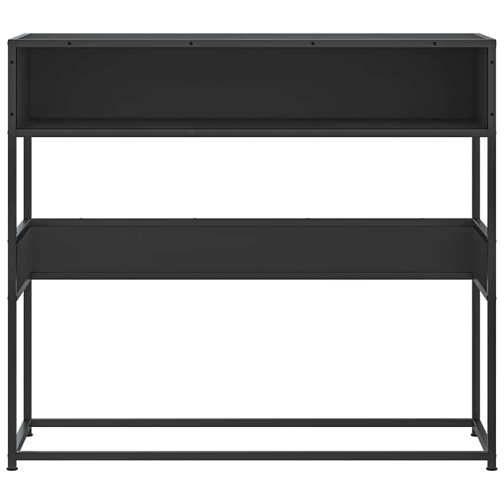 Wandtafel 90x35x80 cm bewerkt hout zwart is nu te koop bij PeponiXL, paradijselijk wonen!