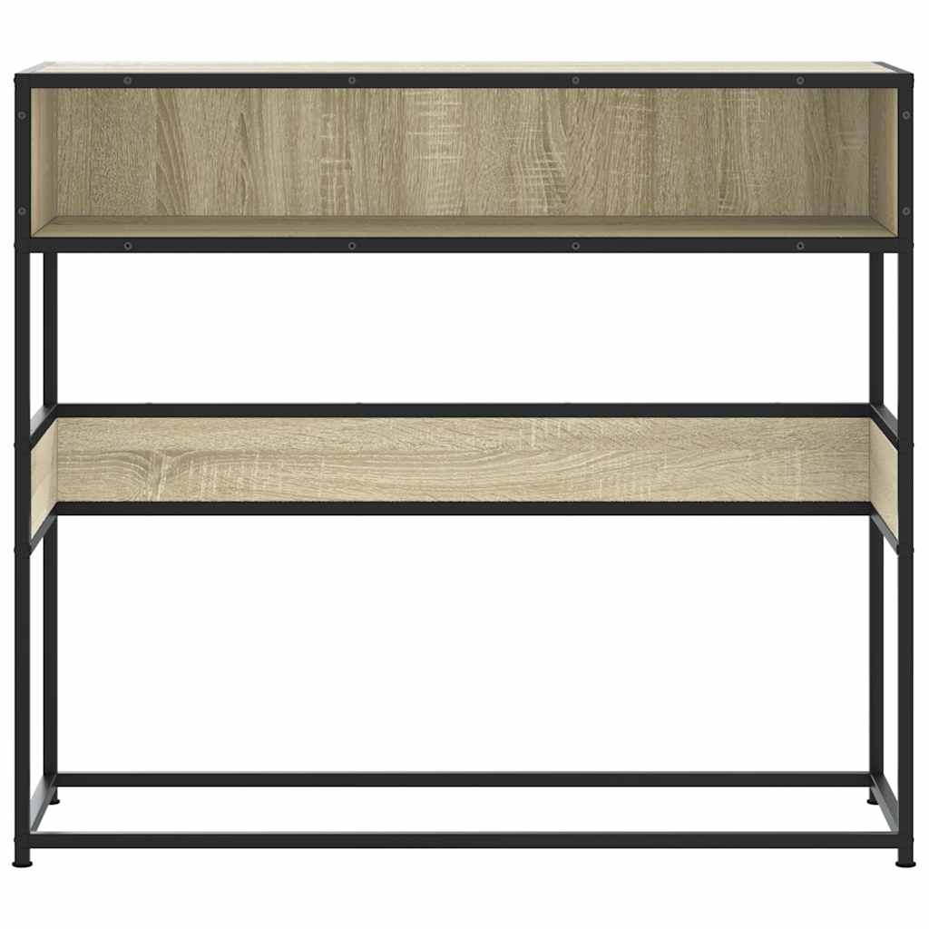 Wandtafel 90x35x80 cm bewerkt hout sonoma eikenkleurig is nu te koop bij PeponiXL, paradijselijk wonen!
