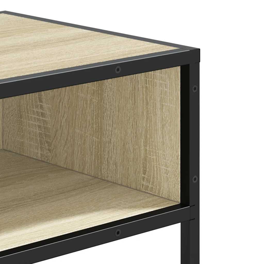 Wandtafel 90x35x80 cm bewerkt hout sonoma eikenkleurig is nu te koop bij PeponiXL, paradijselijk wonen!