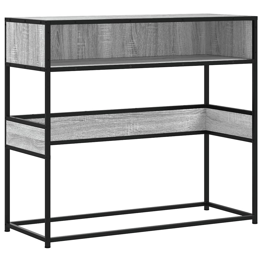Wandtafel 90x35x80 cm bewerkt hout grijs sonoma eikenkleurig is nu te koop bij PeponiXL, paradijselijk wonen!