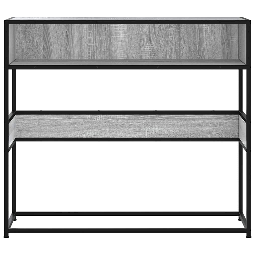 Wandtafel 90x35x80 cm bewerkt hout grijs sonoma eikenkleurig is nu te koop bij PeponiXL, paradijselijk wonen!