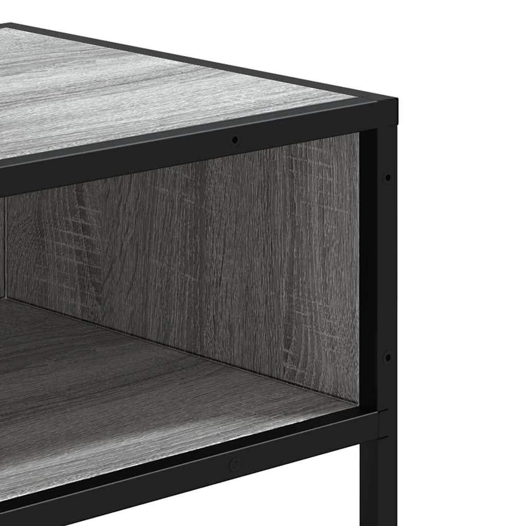 Wandtafel 90x35x80 cm bewerkt hout grijs sonoma eikenkleurig is nu te koop bij PeponiXL, paradijselijk wonen!
