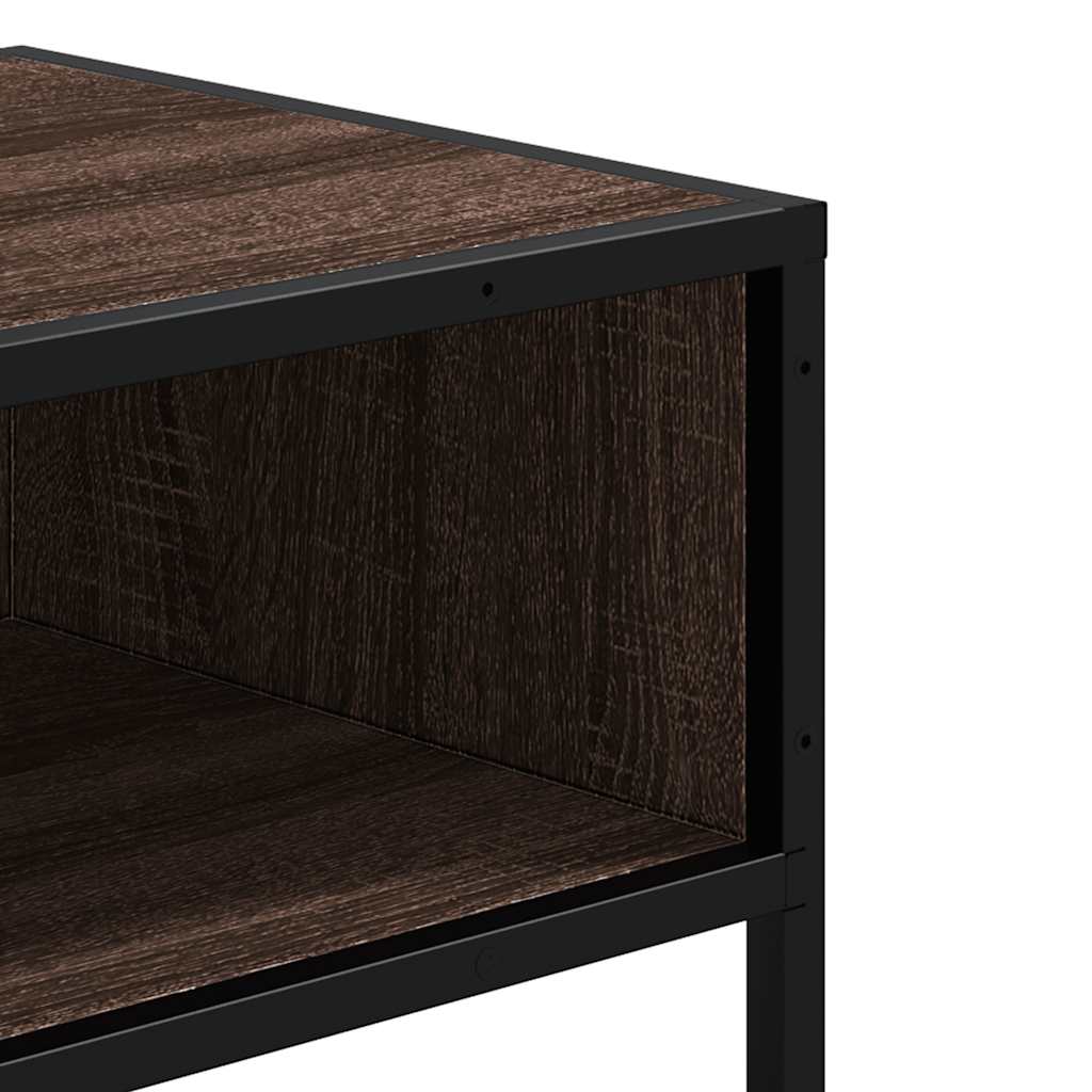 Wandtafel 90x35x80 cm bewerkt hout bruin eikenkleur is nu te koop bij PeponiXL, paradijselijk wonen!