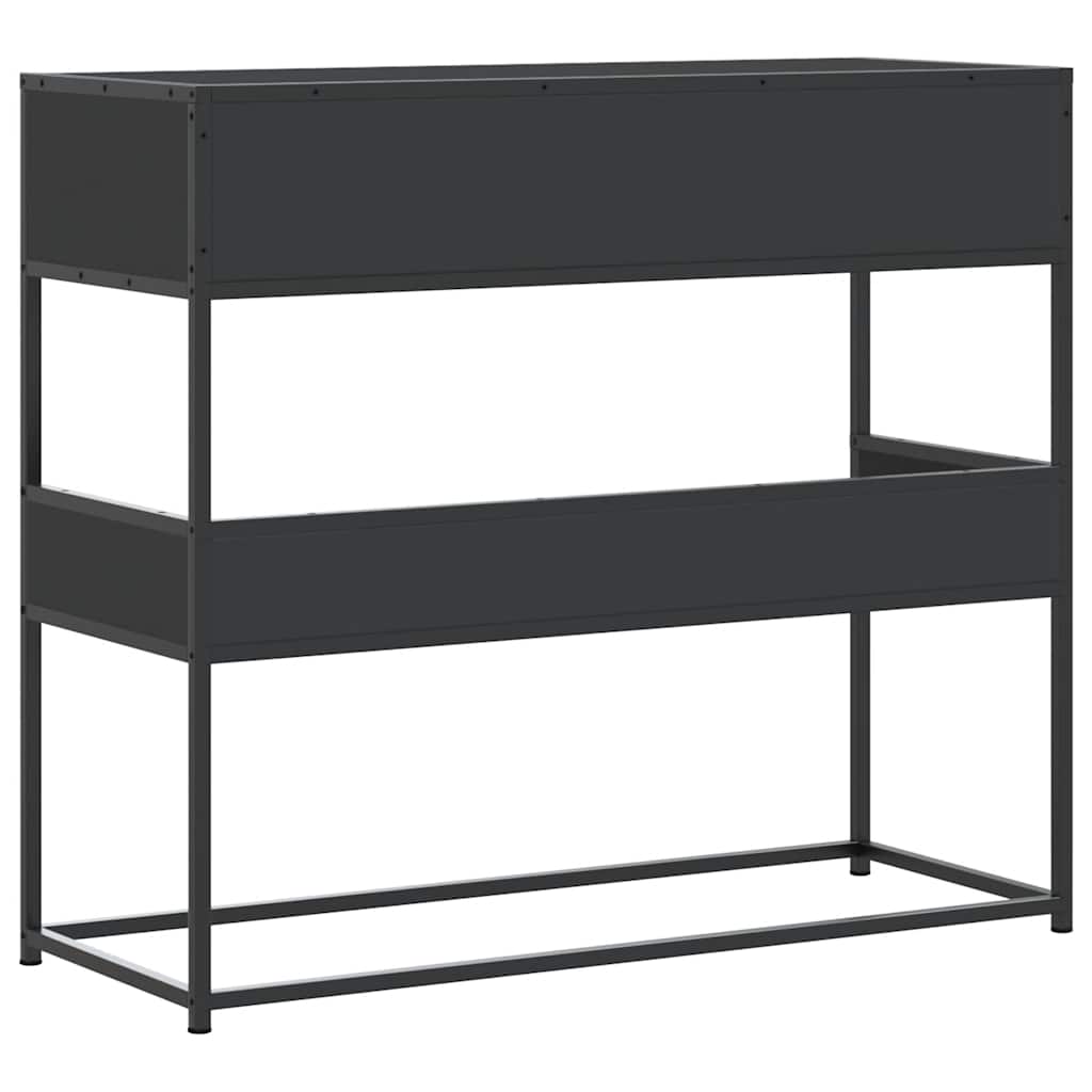 Wandtafel 90x35x80 cm bewerkt hout zwart is nu te koop bij PeponiXL, paradijselijk wonen!