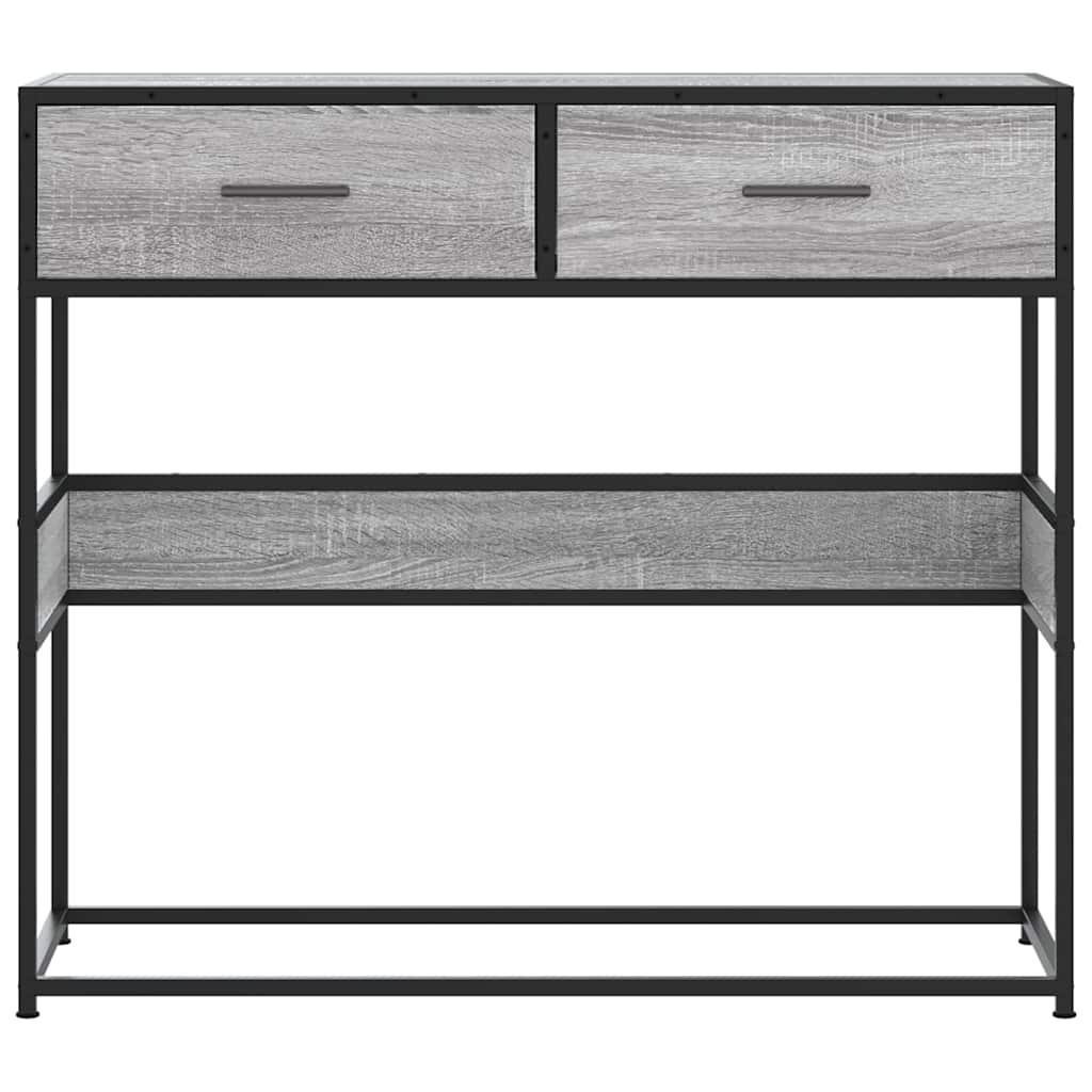 Wandtafel 90x35x80 cm bewerkt hout grijs sonoma eikenkleurig is nu te koop bij PeponiXL, paradijselijk wonen!
