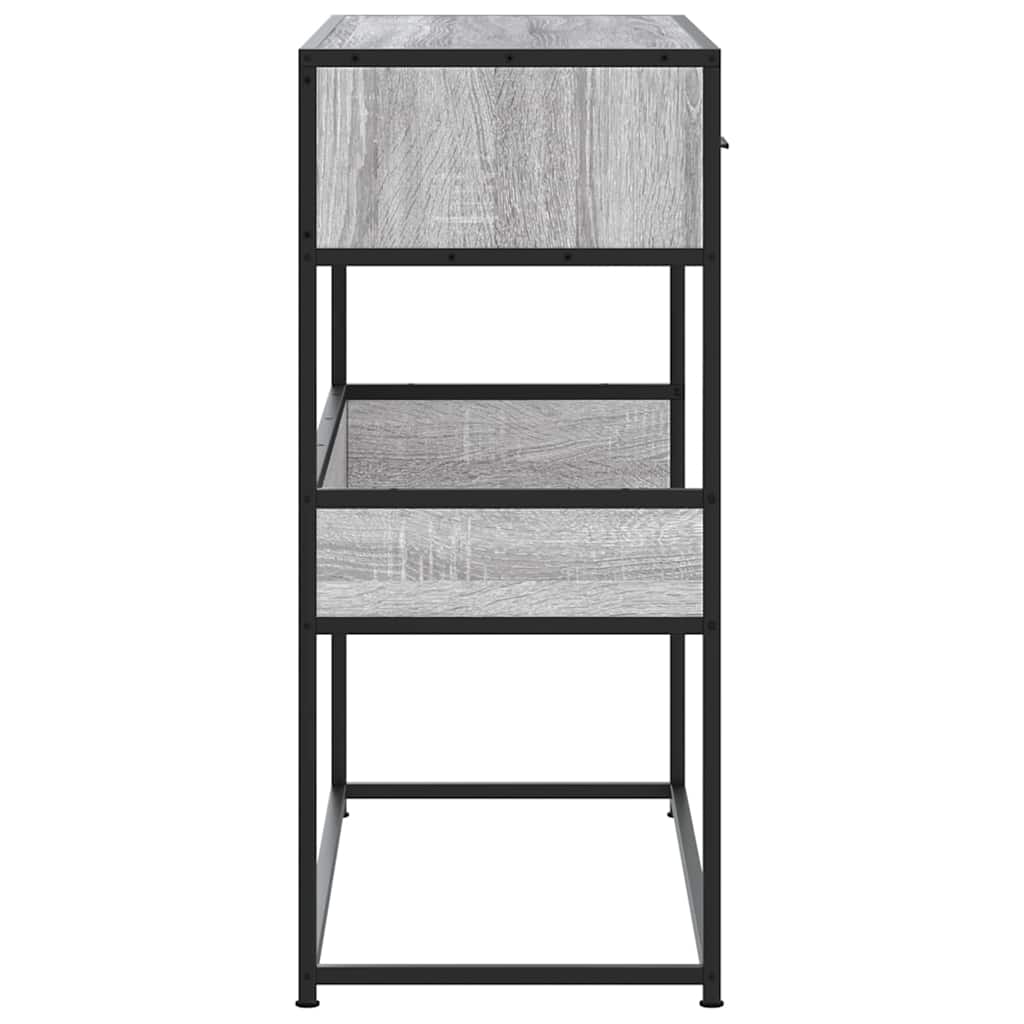 Wandtafel 90x35x80 cm bewerkt hout grijs sonoma eikenkleurig is nu te koop bij PeponiXL, paradijselijk wonen!