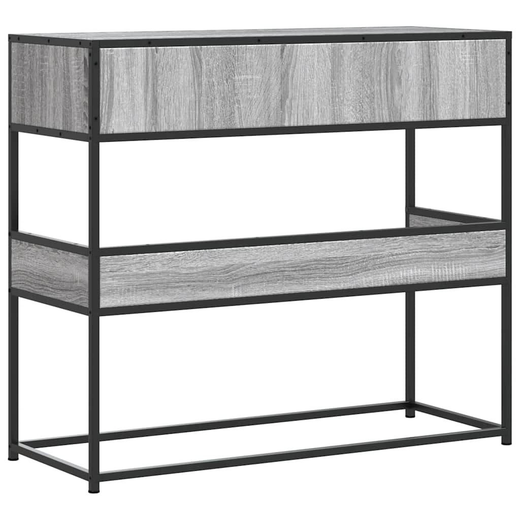Wandtafel 90x35x80 cm bewerkt hout grijs sonoma eikenkleurig is nu te koop bij PeponiXL, paradijselijk wonen!