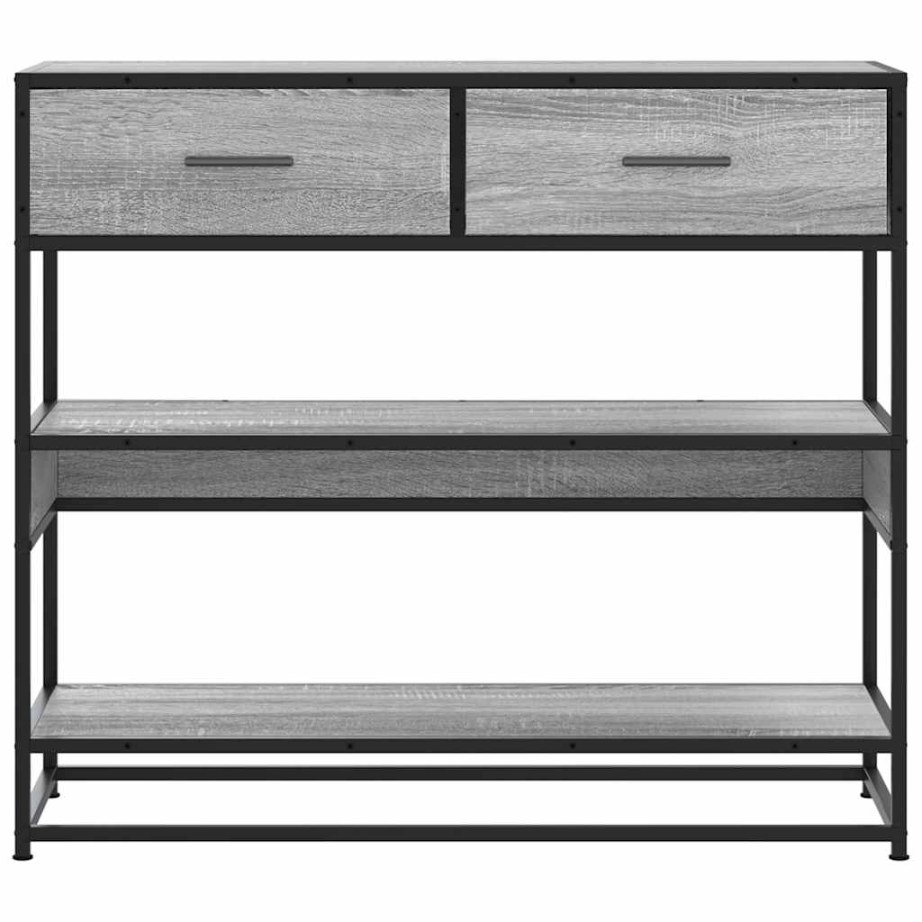 Wandtafel 90x35x80 cm bewerkt hout grijs sonoma eikenkleurig is nu te koop bij PeponiXL, paradijselijk wonen!