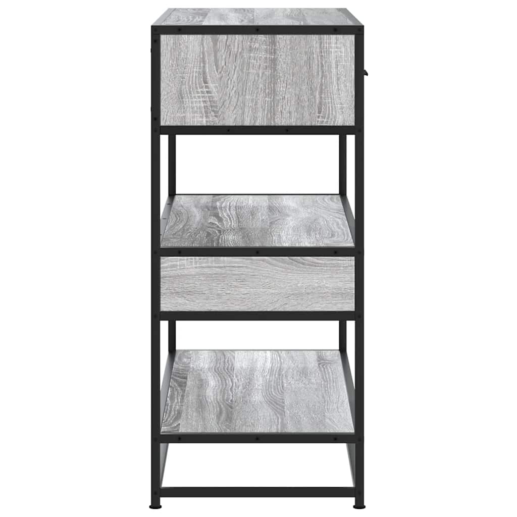 Wandtafel 90x35x80 cm bewerkt hout grijs sonoma eikenkleurig is nu te koop bij PeponiXL, paradijselijk wonen!