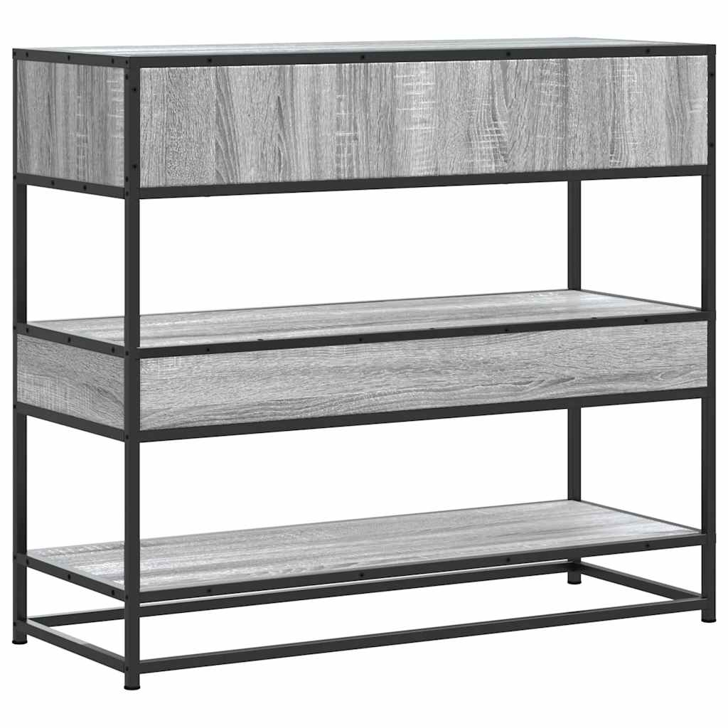 Wandtafel 90x35x80 cm bewerkt hout grijs sonoma eikenkleurig is nu te koop bij PeponiXL, paradijselijk wonen!