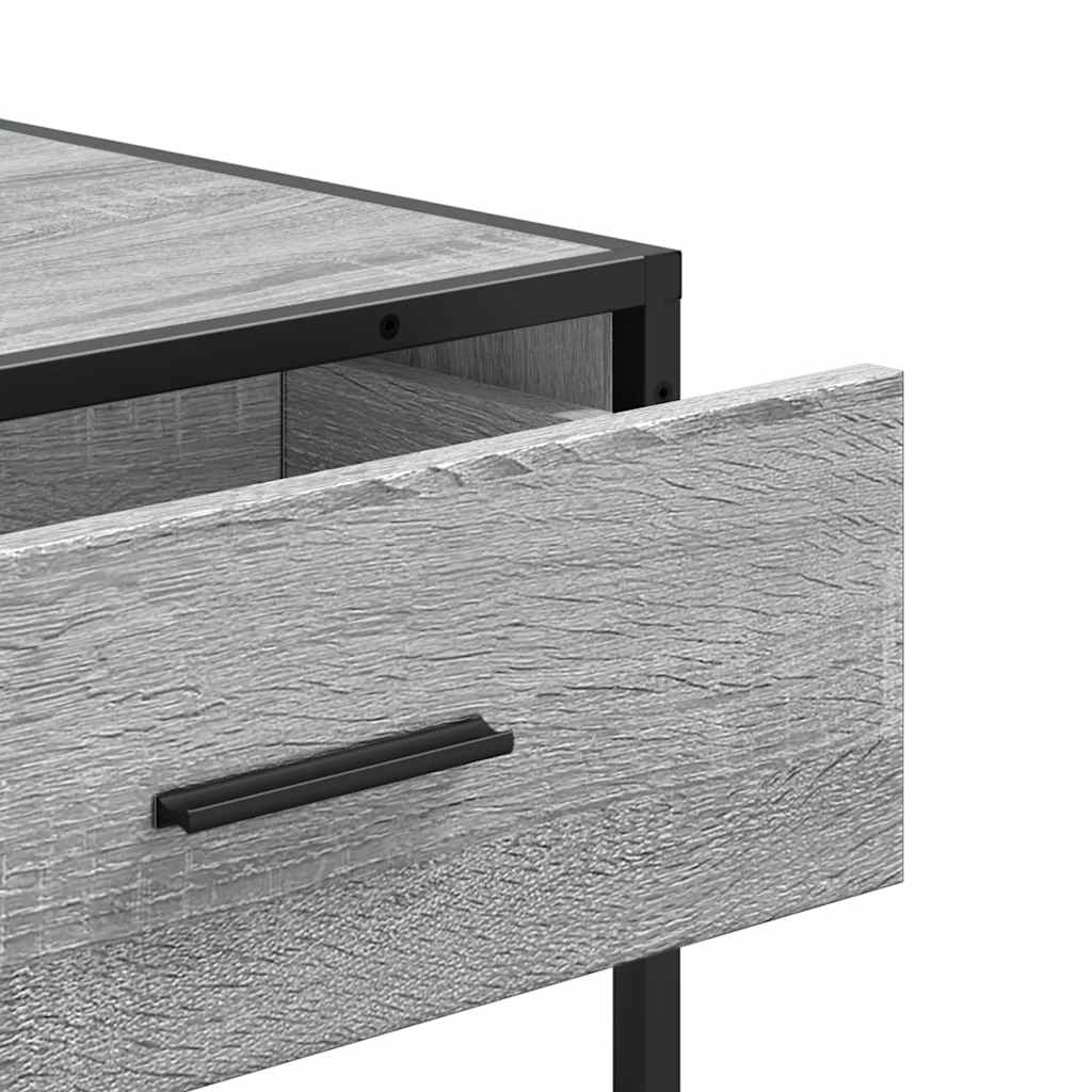 Wandtafel 90x35x80 cm bewerkt hout grijs sonoma eikenkleurig is nu te koop bij PeponiXL, paradijselijk wonen!