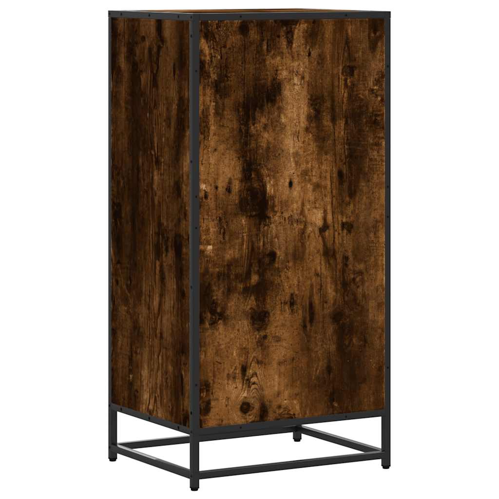 Schoenenrek 48x38x97,5 cm bewerkt hout gerookt eikenkleurig is nu te koop bij PeponiXL, paradijselijk wonen!