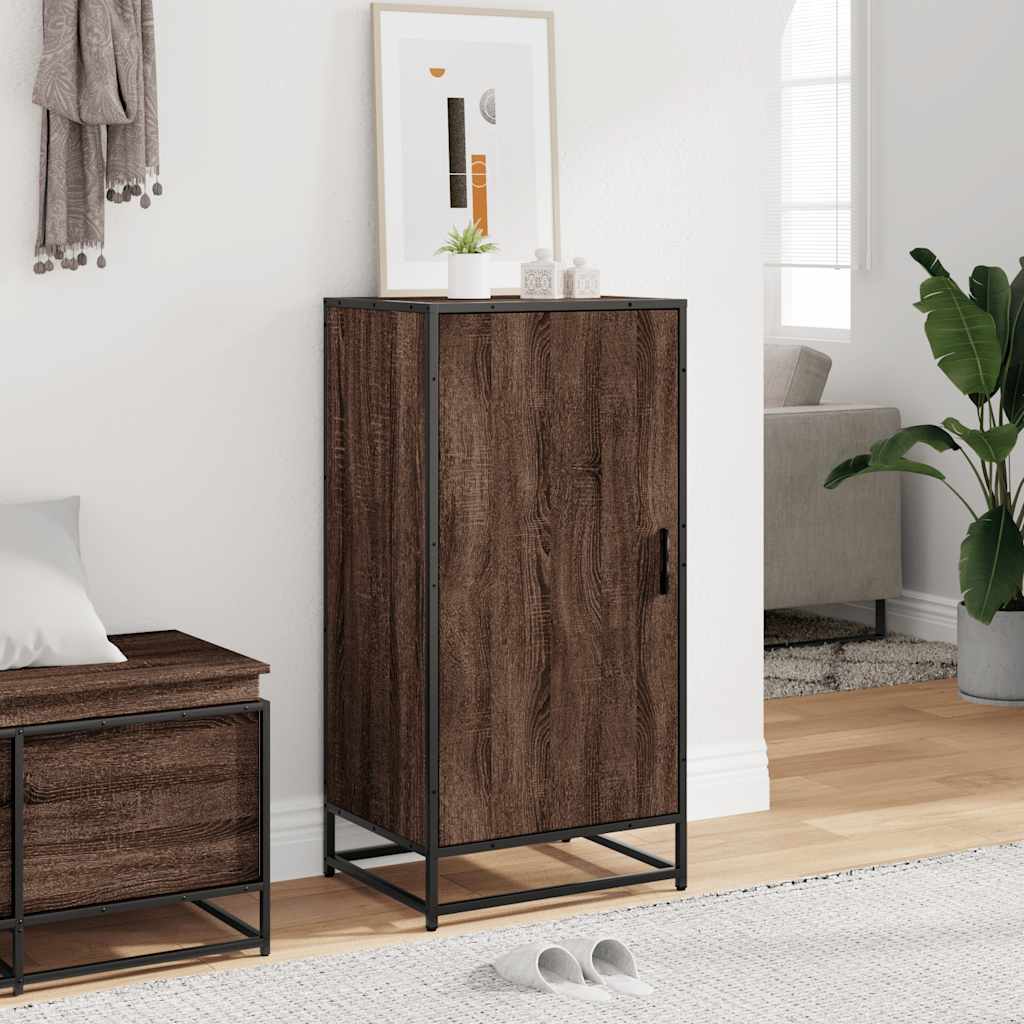 Schoenenrek 48x38x97,5 cm bewerkt hout bruin eikenkleurig is nu te koop bij PeponiXL, paradijselijk wonen!