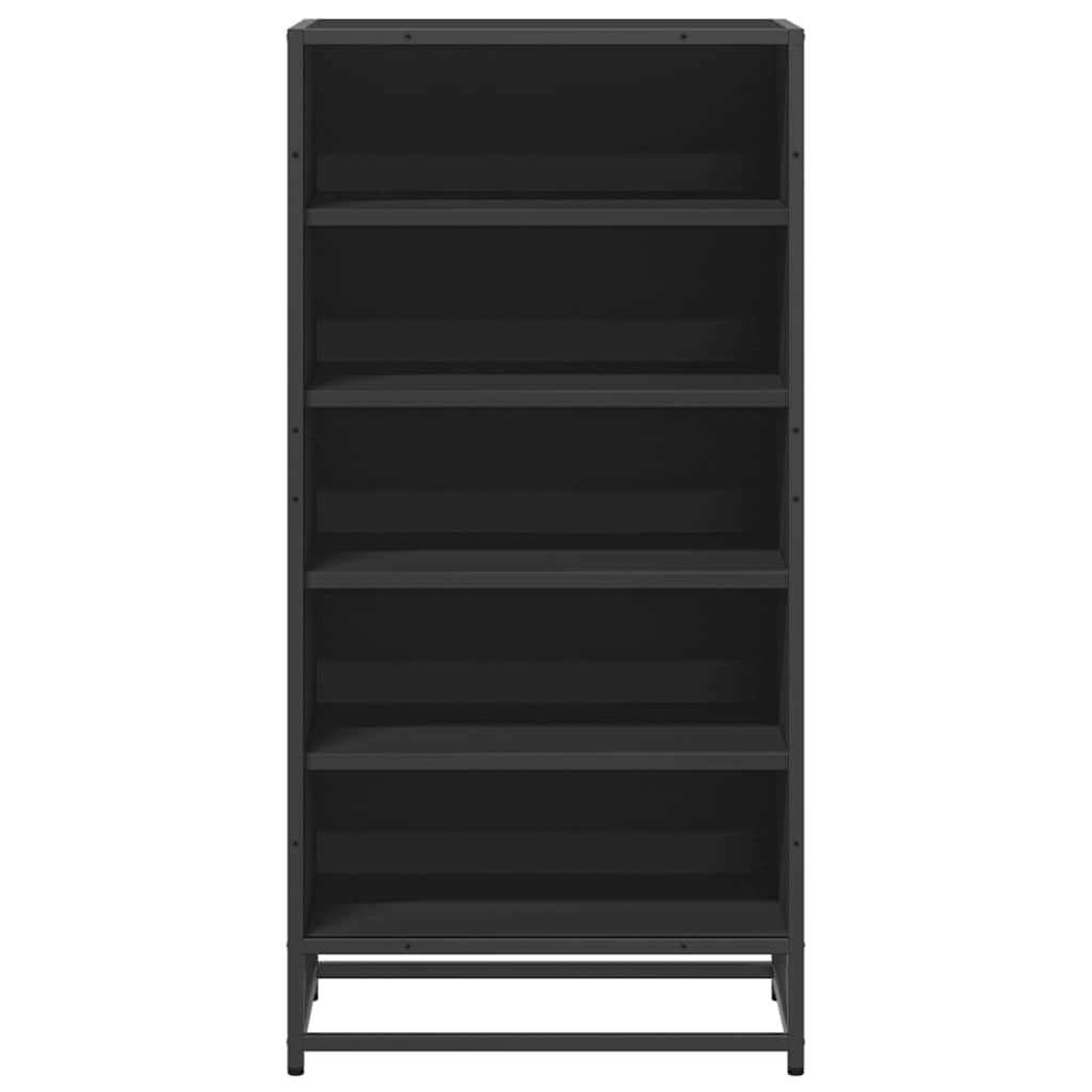 Schoenenrek 48x38x97,5 cm bewerkt hout zwart is nu te koop bij PeponiXL, paradijselijk wonen!