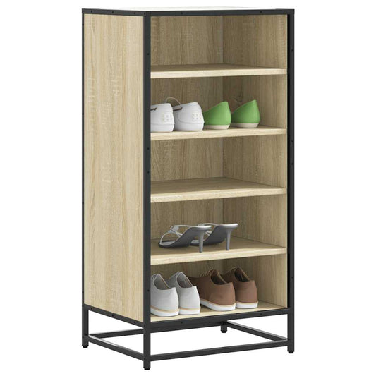 Schoenenrek 48x38x97,5 cm bewerkt hout sonoma eikenkleurig is nu te koop bij PeponiXL, paradijselijk wonen!