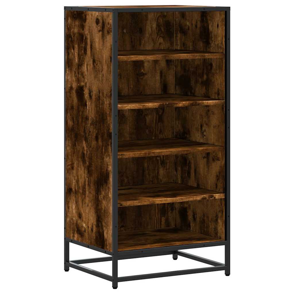 Schoenenrek 48x38x97,5 cm bewerkt hout gerookt eikenkleurig is nu te koop bij PeponiXL, paradijselijk wonen!