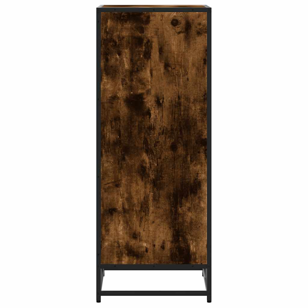 Schoenenrek 48x38x97,5 cm bewerkt hout gerookt eikenkleurig is nu te koop bij PeponiXL, paradijselijk wonen!