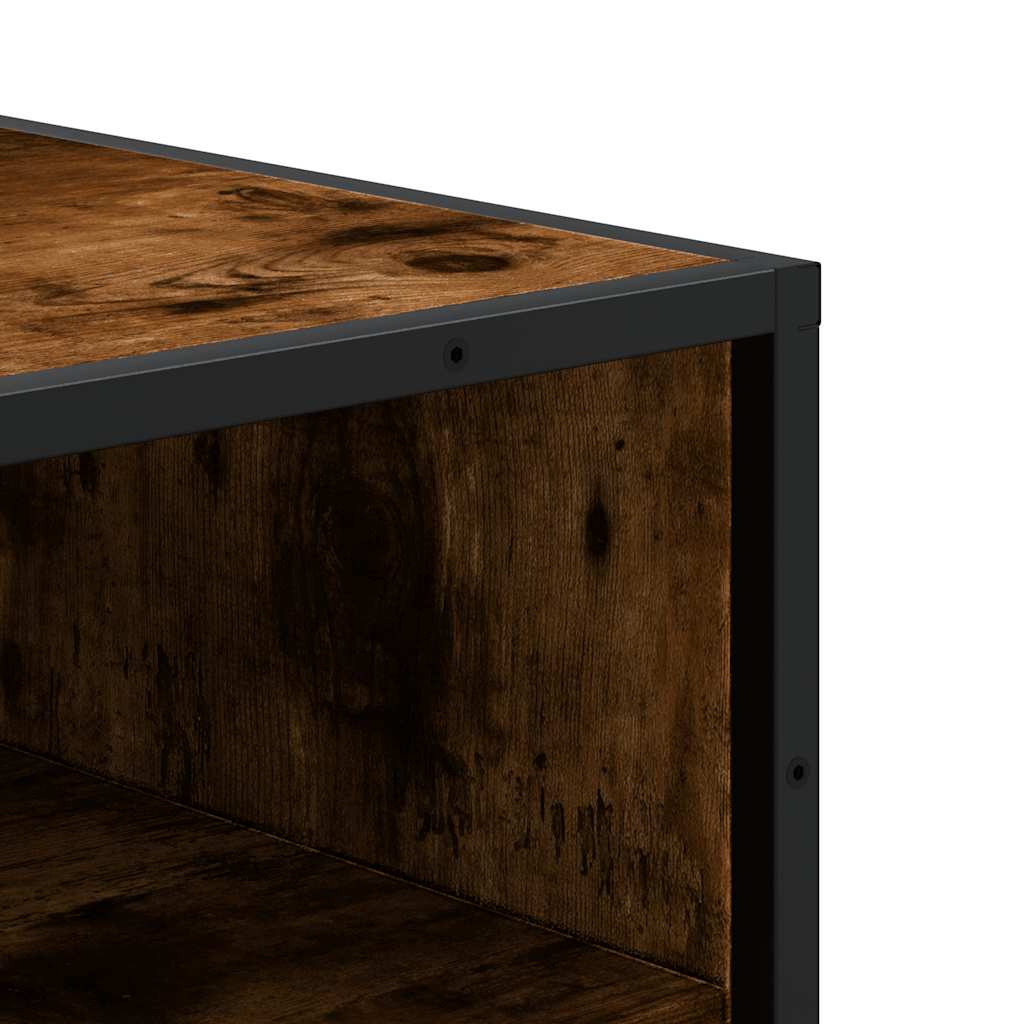 Schoenenrek 48x38x97,5 cm bewerkt hout gerookt eikenkleurig is nu te koop bij PeponiXL, paradijselijk wonen!