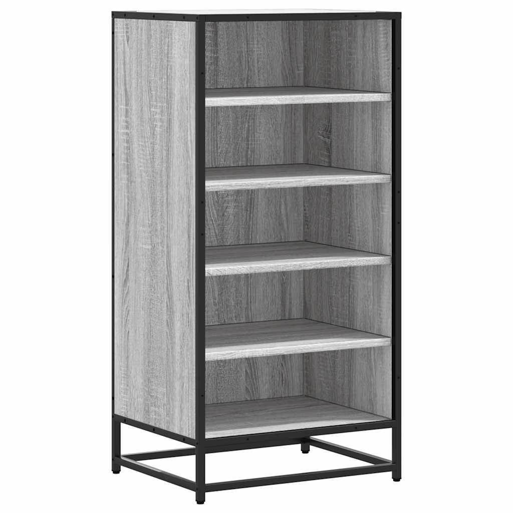 Schoenenrek 48x38x97,5 cm bewerkt hout grijs sonoma eikenkleur is nu te koop bij PeponiXL, paradijselijk wonen!