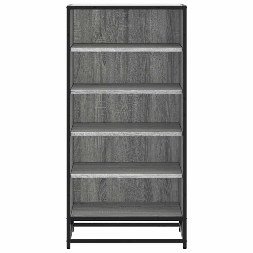 Schoenenrek 48x38x97,5 cm bewerkt hout grijs sonoma eikenkleur is nu te koop bij PeponiXL, paradijselijk wonen!