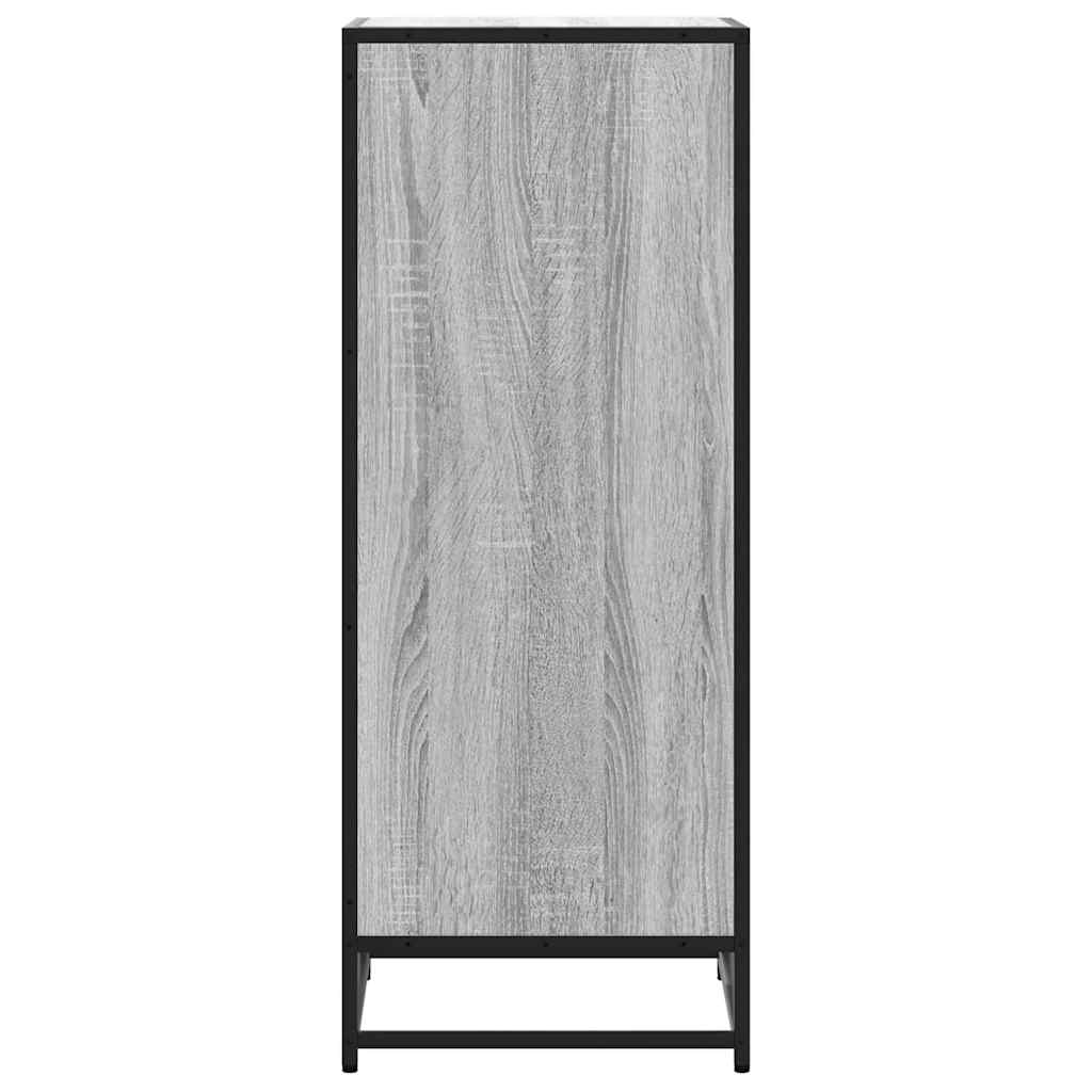 Schoenenrek 48x38x97,5 cm bewerkt hout grijs sonoma eikenkleur is nu te koop bij PeponiXL, paradijselijk wonen!