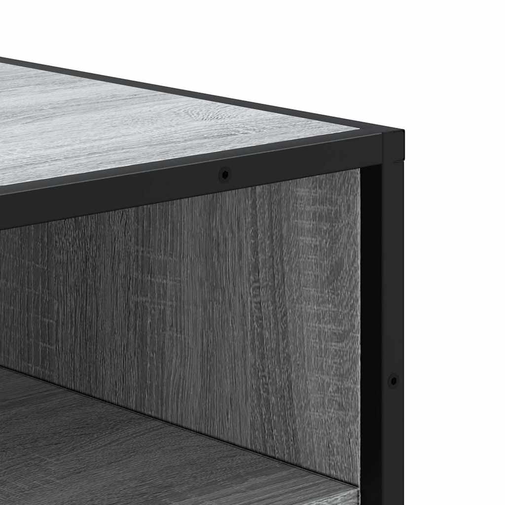 Schoenenrek 48x38x97,5 cm bewerkt hout grijs sonoma eikenkleur is nu te koop bij PeponiXL, paradijselijk wonen!