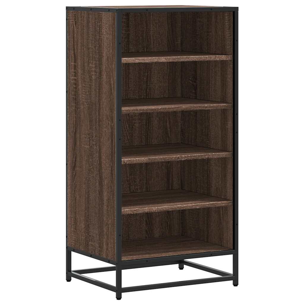 Schoenenrek 48x38x97,5 cm bewerkt hout bruin eikenkleurig is nu te koop bij PeponiXL, paradijselijk wonen!