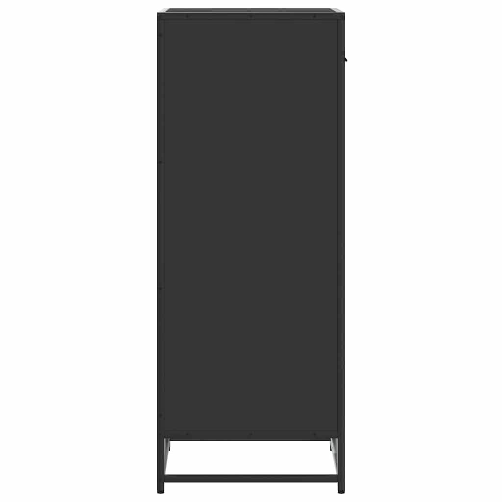 Schoenenrek 48x38x97,5 cm bewerkt hout zwart is nu te koop bij PeponiXL, paradijselijk wonen!
