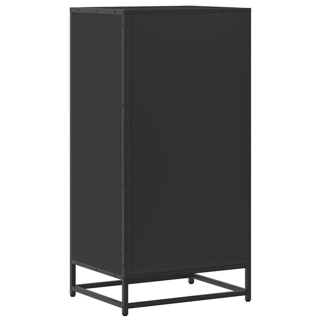 Schoenenrek 48x38x97,5 cm bewerkt hout zwart is nu te koop bij PeponiXL, paradijselijk wonen!