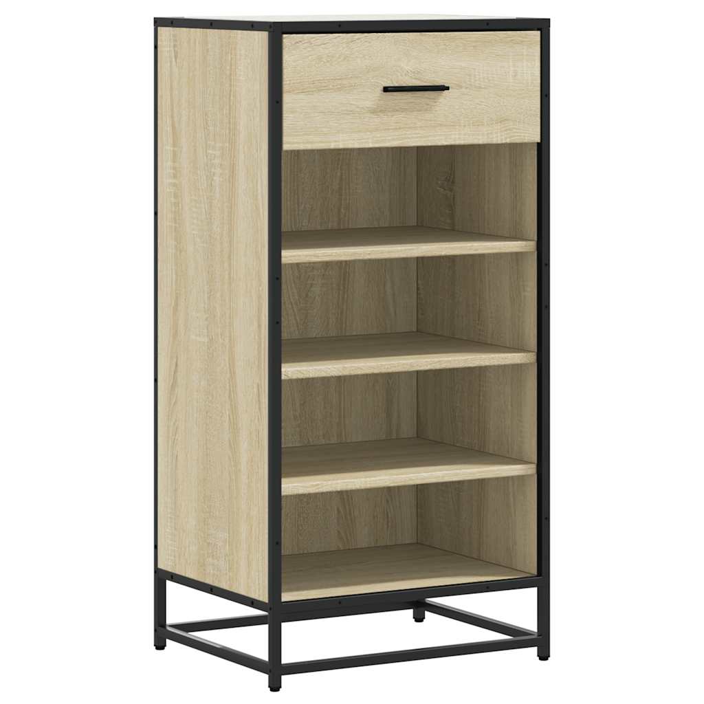 Schoenenrek 48x38x97,5 cm bewerkt hout sonoma eikenkleurig is nu te koop bij PeponiXL, paradijselijk wonen!