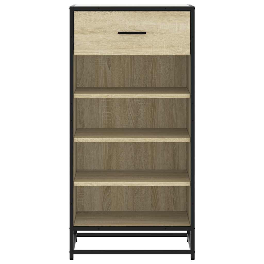 Schoenenrek 48x38x97,5 cm bewerkt hout sonoma eikenkleurig is nu te koop bij PeponiXL, paradijselijk wonen!
