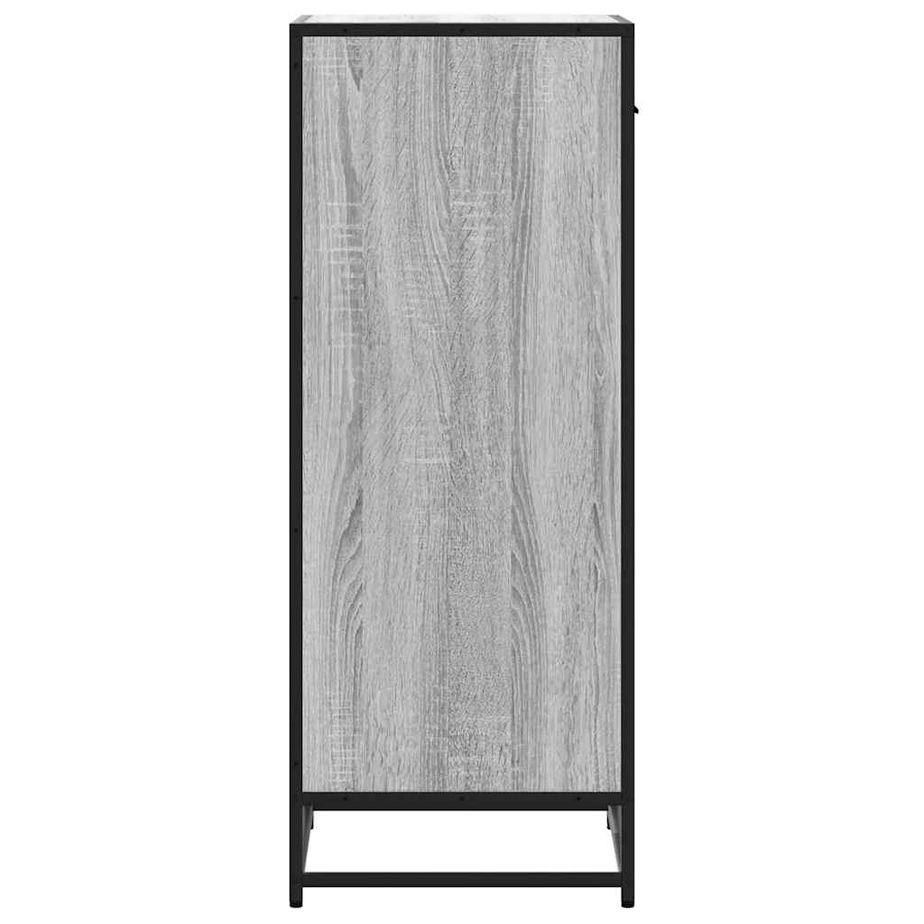 Schoenenrek 48x38x97,5 cm bewerkt hout grijs sonoma eikenkleur is nu te koop bij PeponiXL, paradijselijk wonen!