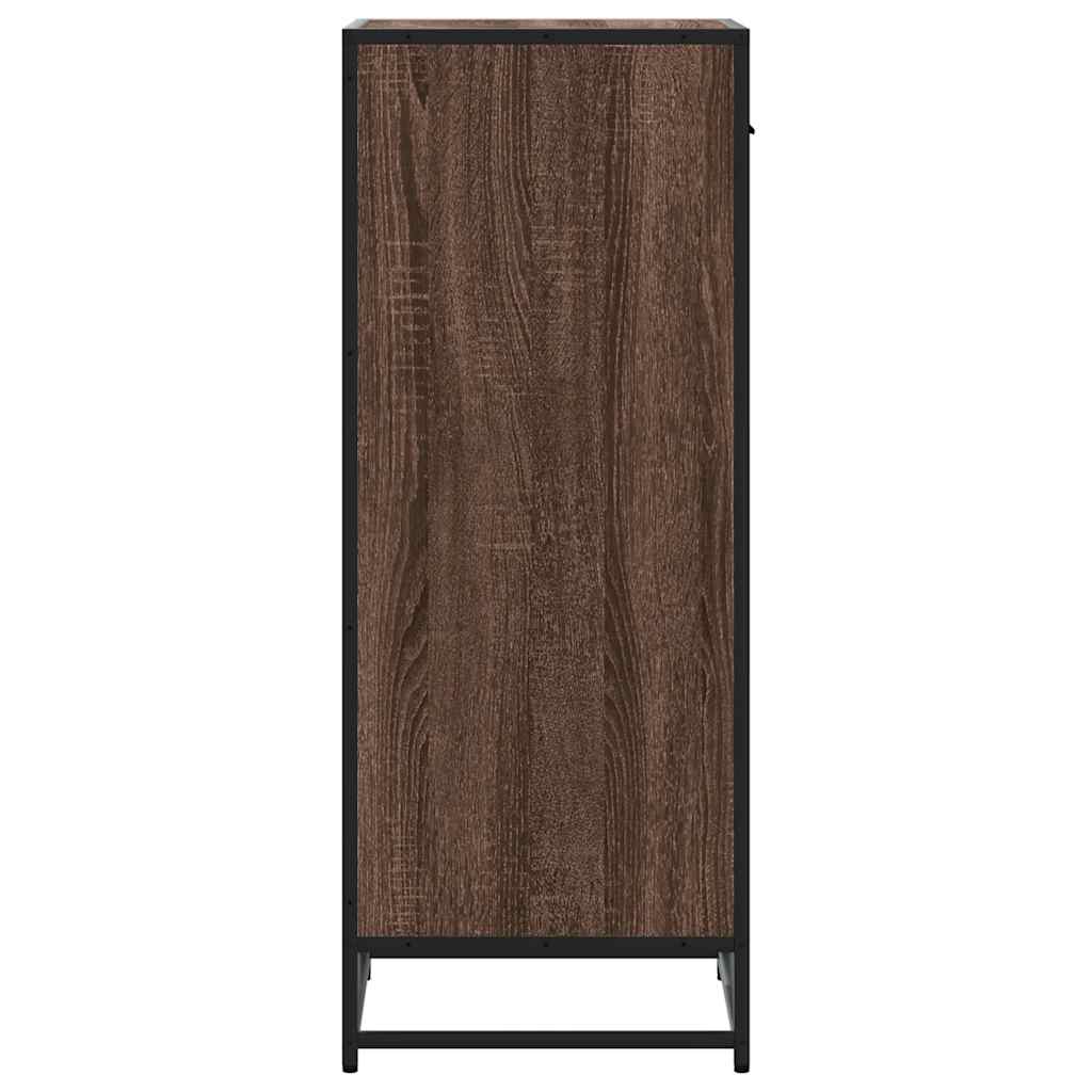 Schoenenrek 48x38x97,5 cm bewerkt hout bruin eikenkleurig is nu te koop bij PeponiXL, paradijselijk wonen!