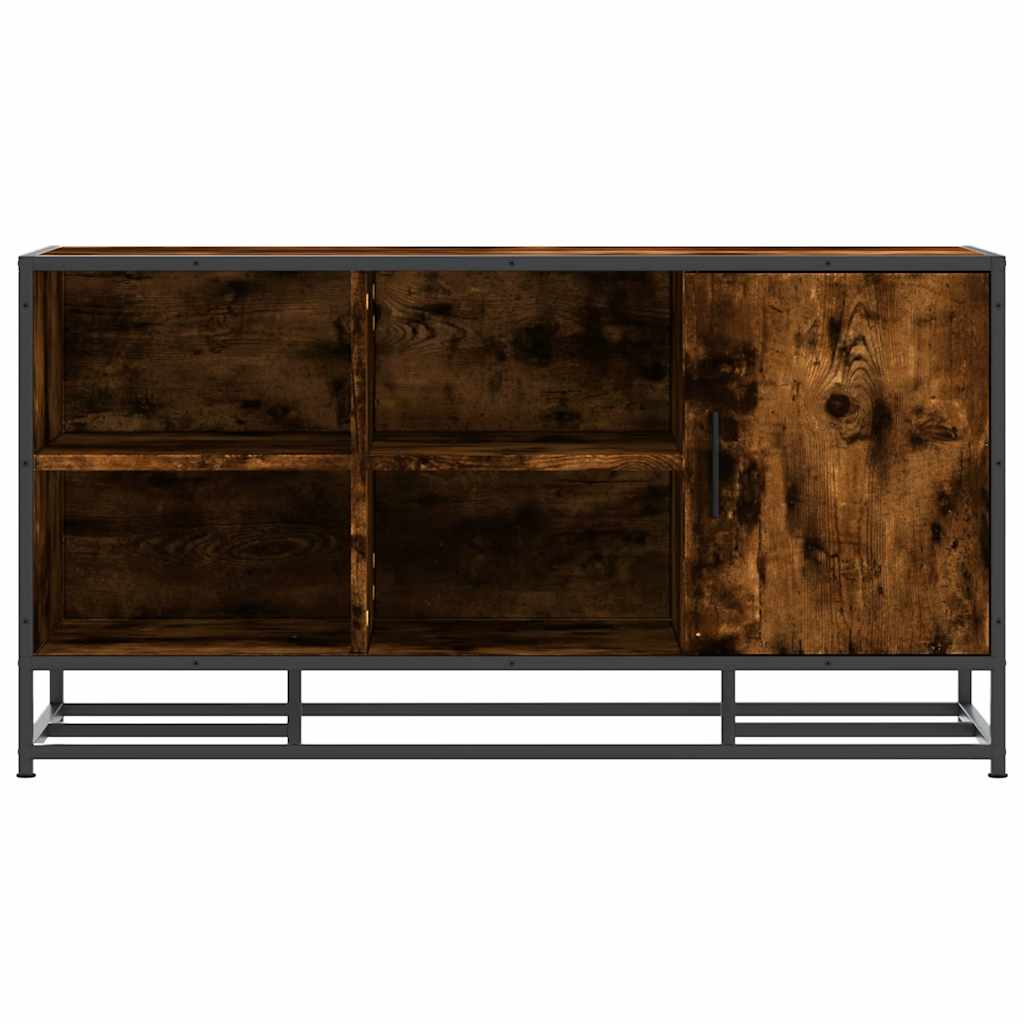 Schoenenbank 100x40x53,5cm bewerkt hout en metaal gerookt eiken is nu te koop bij PeponiXL, paradijselijk wonen!
