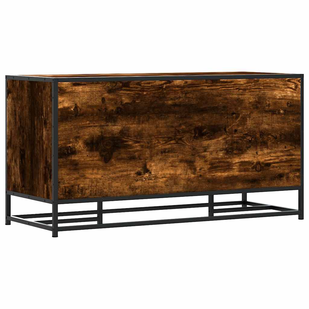 Schoenenbank 100x40x53,5cm bewerkt hout en metaal gerookt eiken is nu te koop bij PeponiXL, paradijselijk wonen!