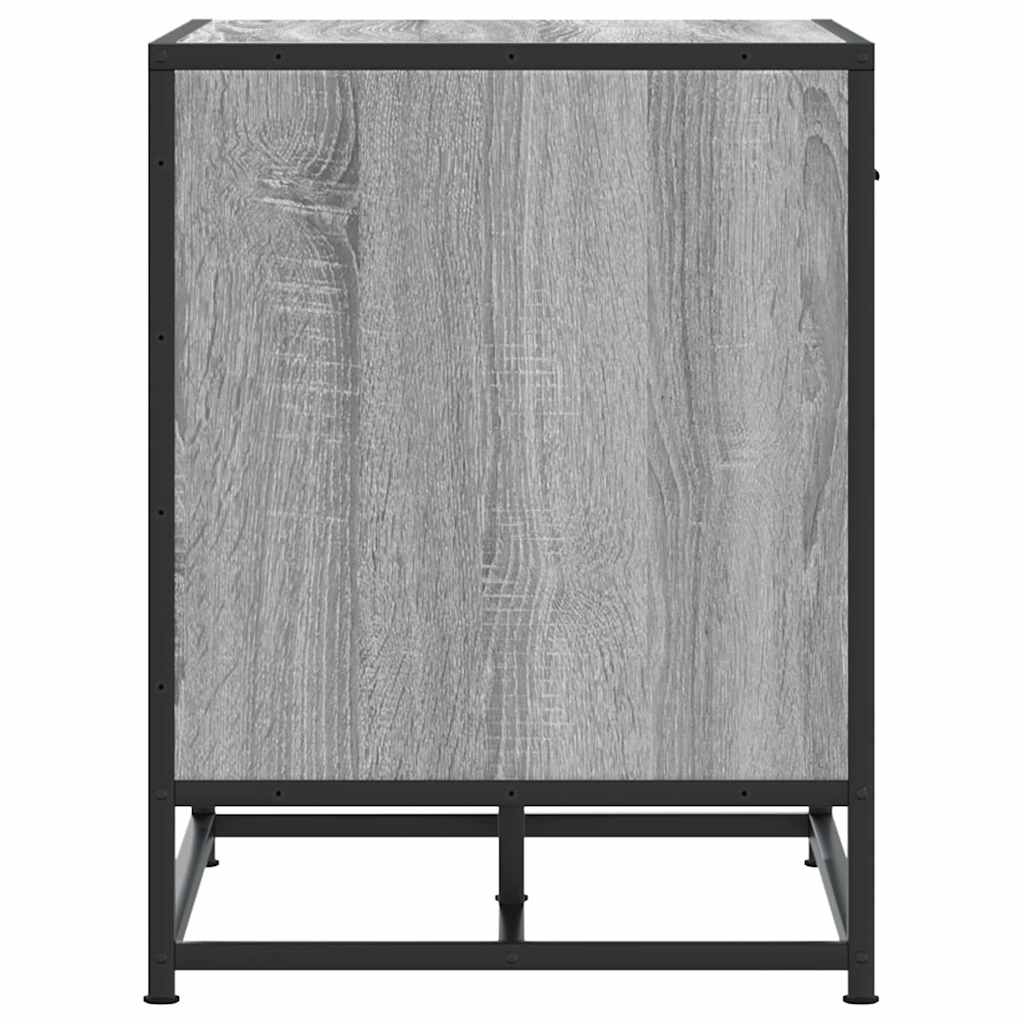 Schoenenbank 60x40x53,5 cm bewerkt hout en metaal grijs sonoma is nu te koop bij PeponiXL, paradijselijk wonen!