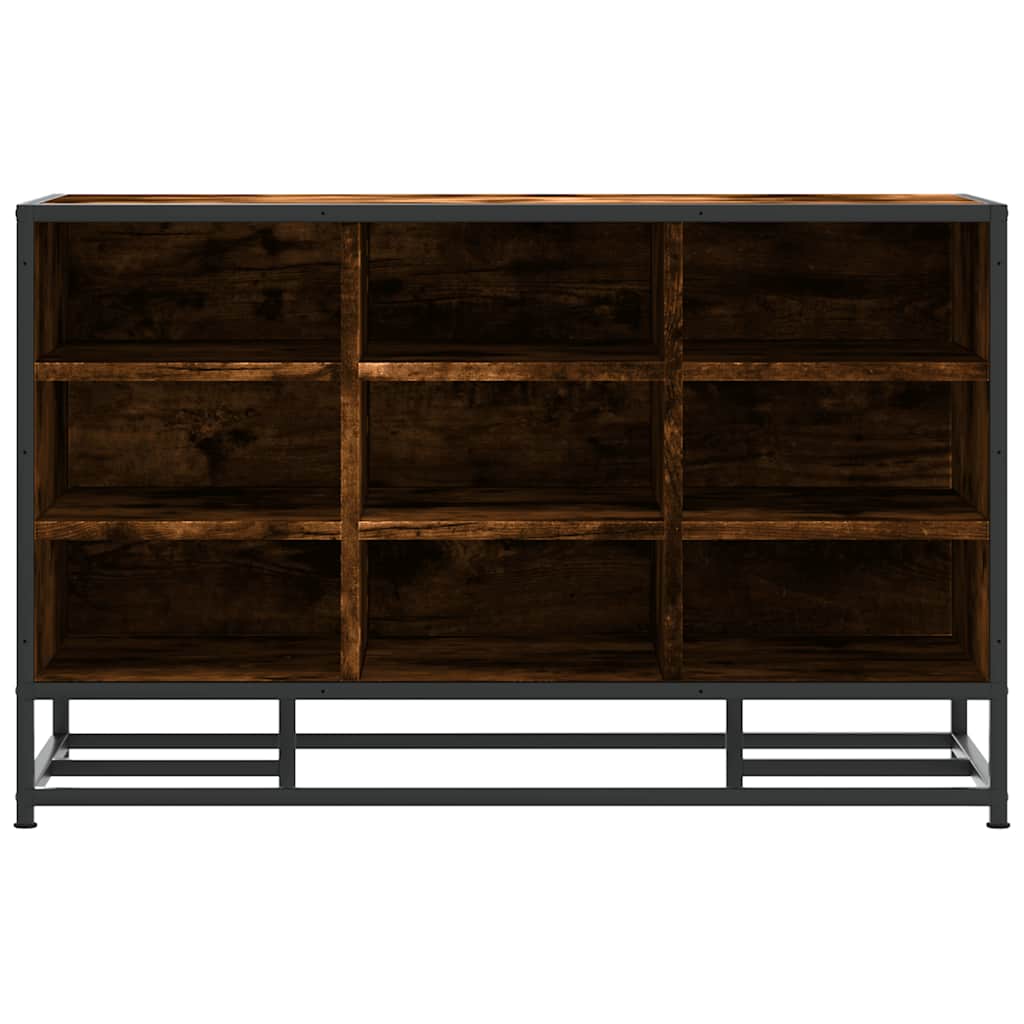 Schoenenbank 84x40x53,5 cm bewerkt hout en metaal gerookt eiken is nu te koop bij PeponiXL, paradijselijk wonen!