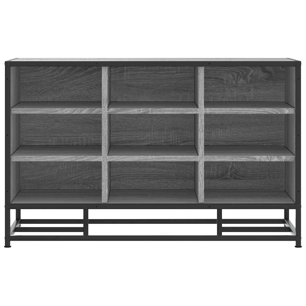 Schoenenbank 84x40x53,5 cm bewerkt hout en metaal grijs sonoma is nu te koop bij PeponiXL, paradijselijk wonen!