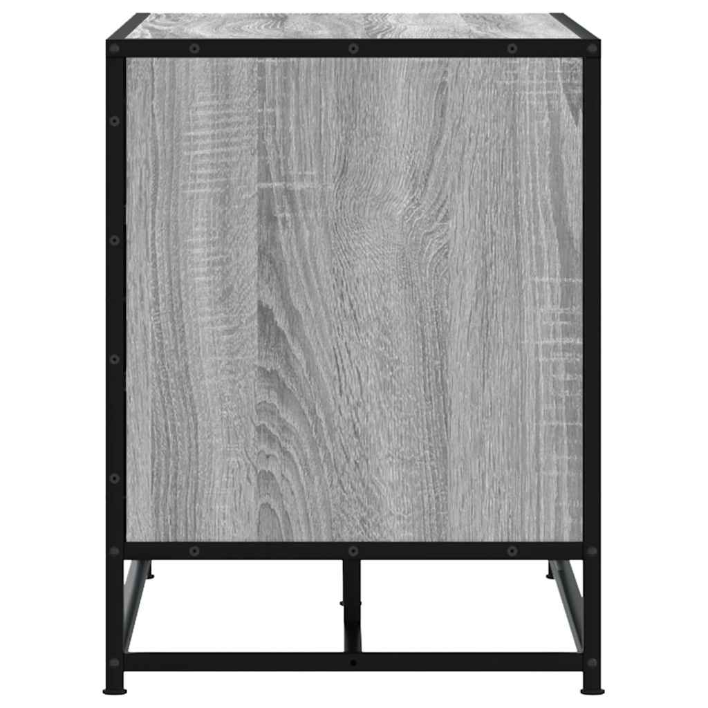 Schoenenbank 84x40x53,5 cm bewerkt hout en metaal grijs sonoma is nu te koop bij PeponiXL, paradijselijk wonen!