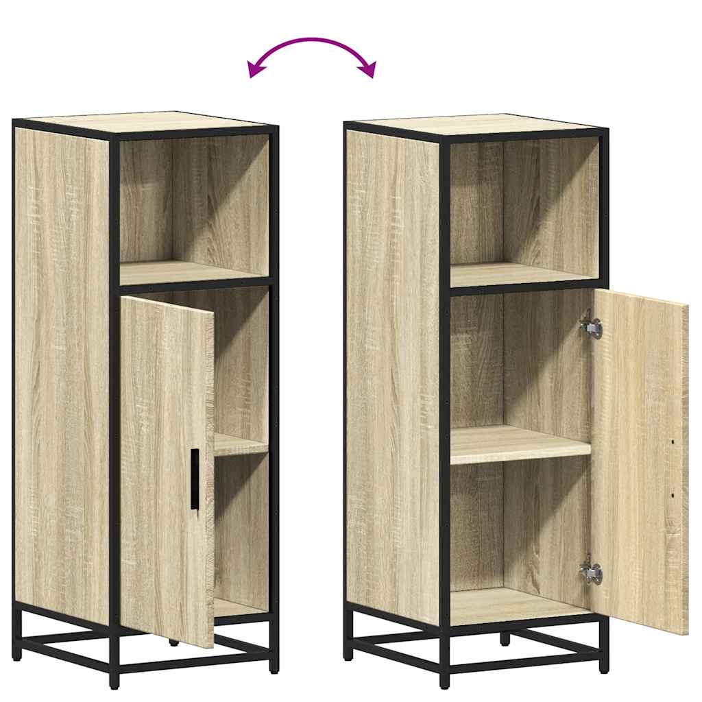 Badkamerkast Sonoma Eiken 35x37,5x100 cm Bewerkt Hout is nu te koop bij PeponiXL, paradijselijk wonen!